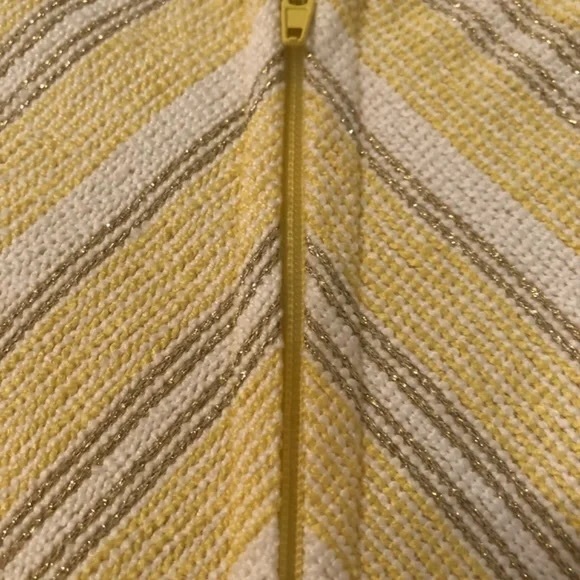 Yellow & White Tweed- Like Shift Dress - Picture 2 of 2
